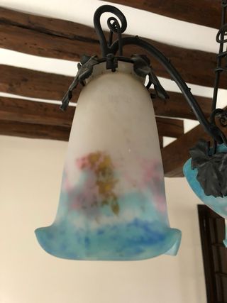 Lámpara Muller Frères Cristal y Metal