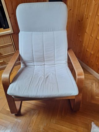 Sillón Ikea Madera y Tela