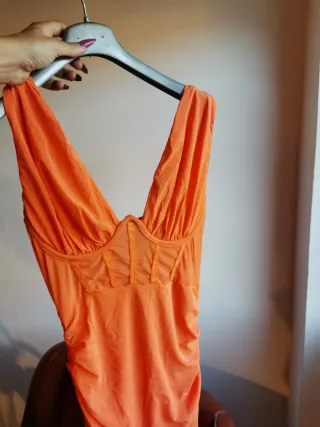 Vestito lungo arancione taglia S