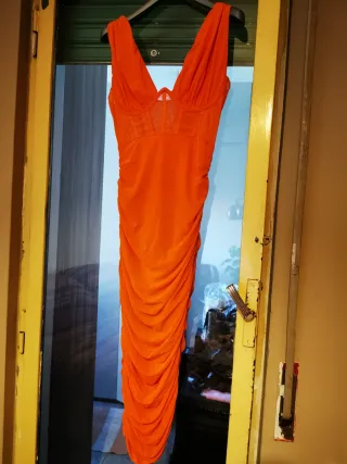 Vestito lungo arancione taglia S