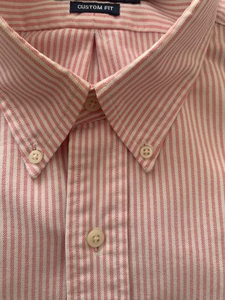 Camisa Polo Ralph Lauren Oxford Rosa Rayas XL