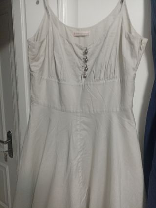 Lote 2 vestidos beige y azul