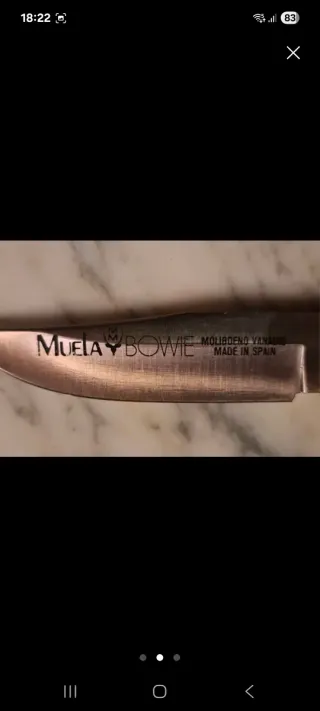 Abrecartas Muela Bowie mango asta