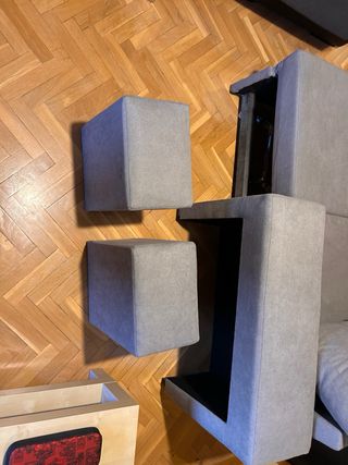 Sofá Cama Beige con Almacén