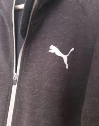 Sudadera Puma Negra con Cremallera