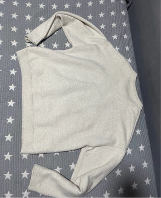 Jersey beige y negro invierno