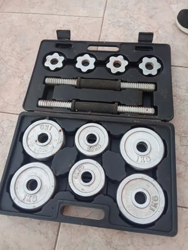 Juego Mancuernas Pesas Ajustables Maletín