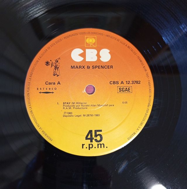 Marx & Spencer ,Stay, Vinilo 12" 45 RPM