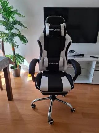Silla Gamer GTPLAYER Negra y Blanca