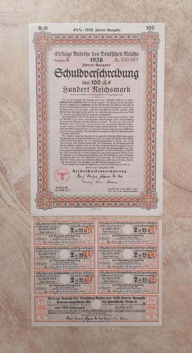 Bono alemán tercer reich