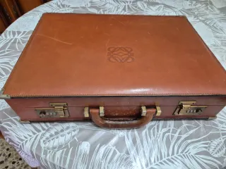Maletín Loewe Marrón Piel Combinado