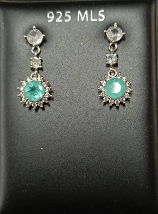 Pendientes Plata 925 MLS Colgar 
