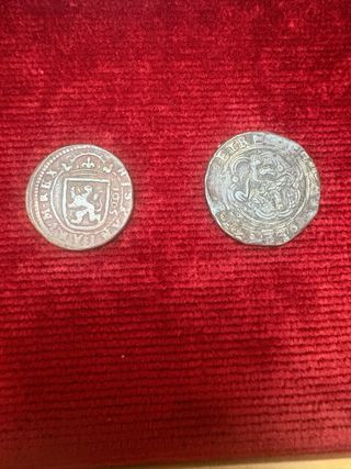 2 Monedas Cobre Felipe III 1605-1606