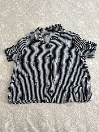 Camisa rayas perritos manga corta