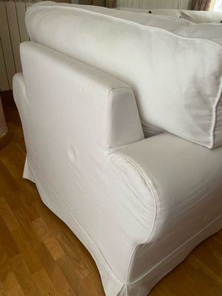 Butaca blanca de tela