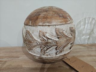 Bola Decorativa Madera Tallada