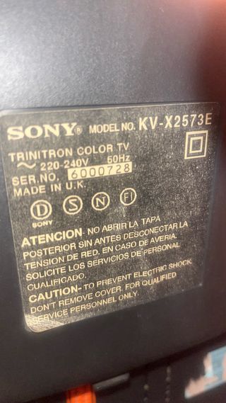 Sony black Trinitron KV-X2573E TV