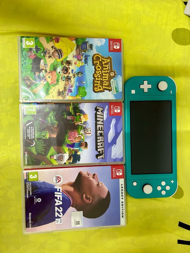 Nintendo Switch Lite Verde + 3 Juegos para elegir