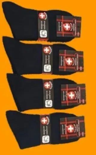 12 PARES CALCETINES HOMBRE SIN GOMA 100% ALGODÓN