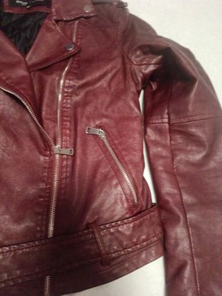 Cazadora Biker Mujer Roja