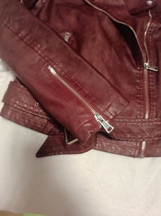Cazadora Biker Mujer Roja