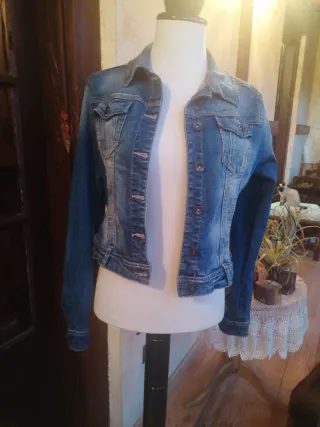 Cazadora Vaquera Stradivarius Mujer Talla L