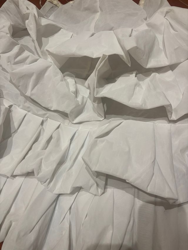 Cancán blanco volantes