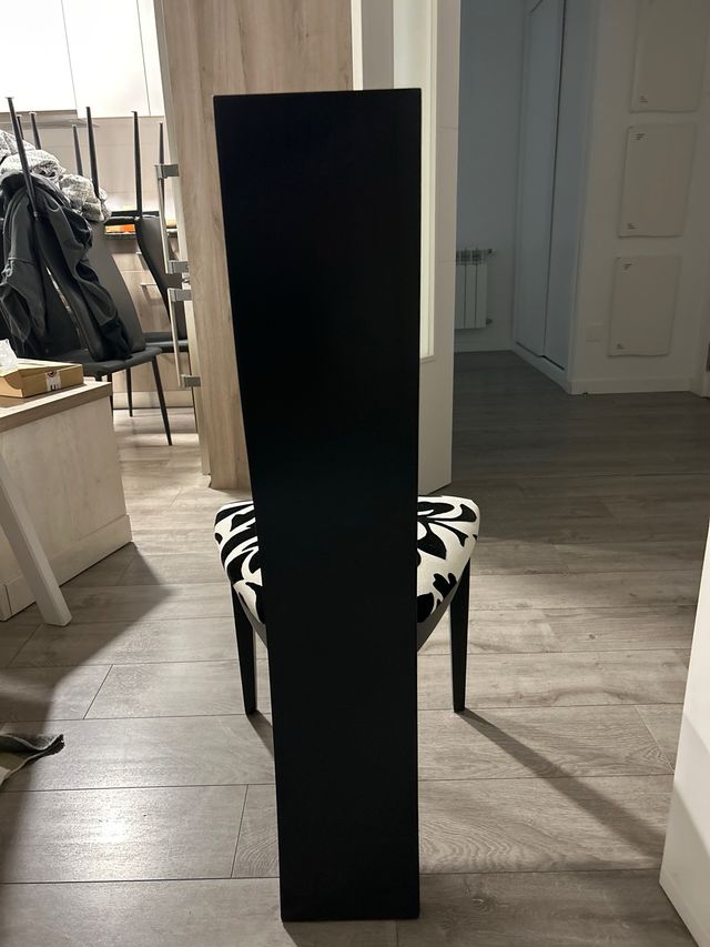 Pack 2 Sillas Comedor Diseño Negro y flores