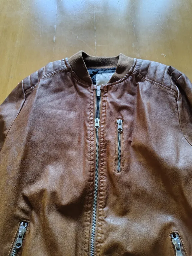Giacca 10 anni marrone effetto pelle