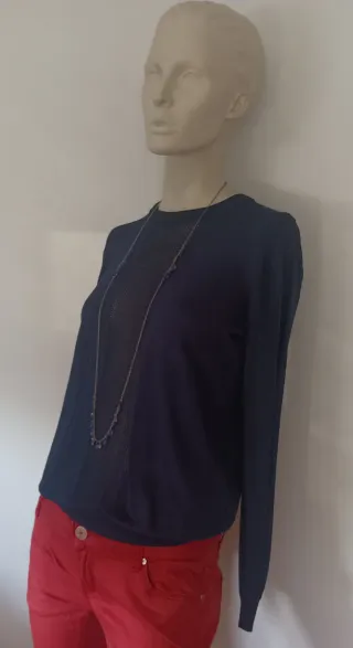Jersey azul de manga larga