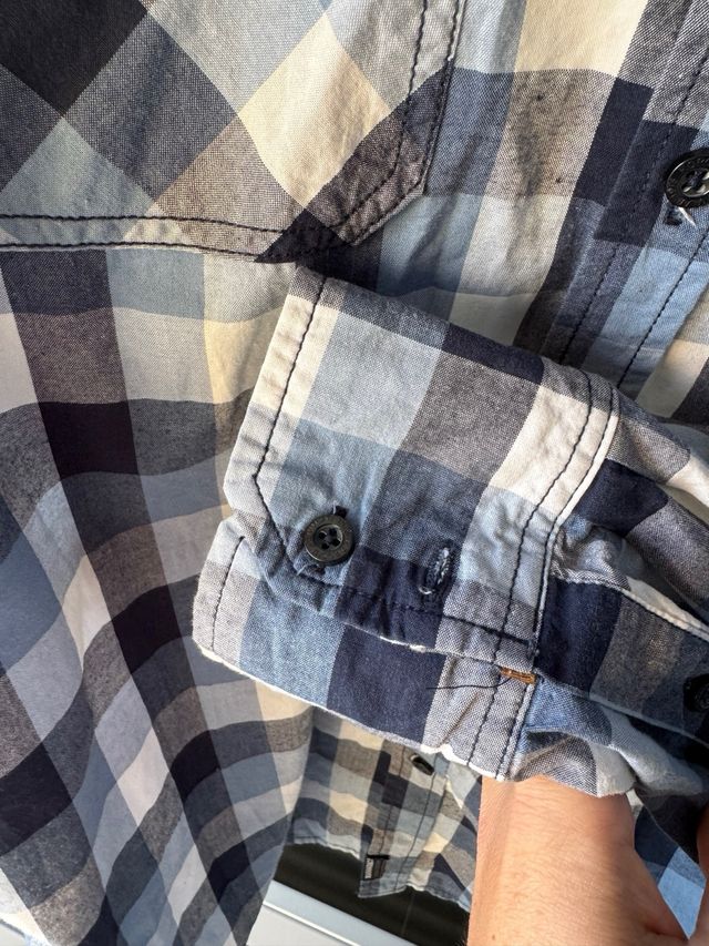 Camisa Koroshi cuadros azul y blanco Talla L