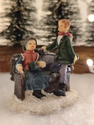 Figuras pueblo navideño