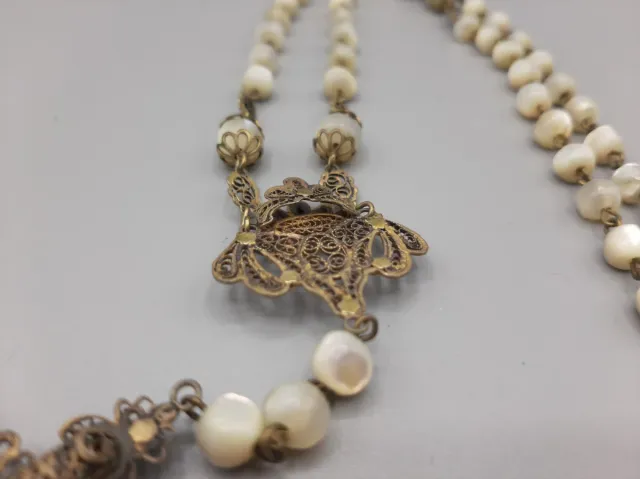 Rosario s. XIX con cruz de filigrana cordobesa