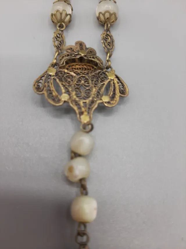 Rosario s. XIX con cruz de filigrana cordobesa