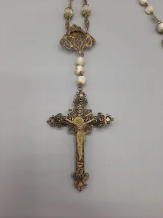 Rosario s. XIX con cruz de filigrana cordobesa