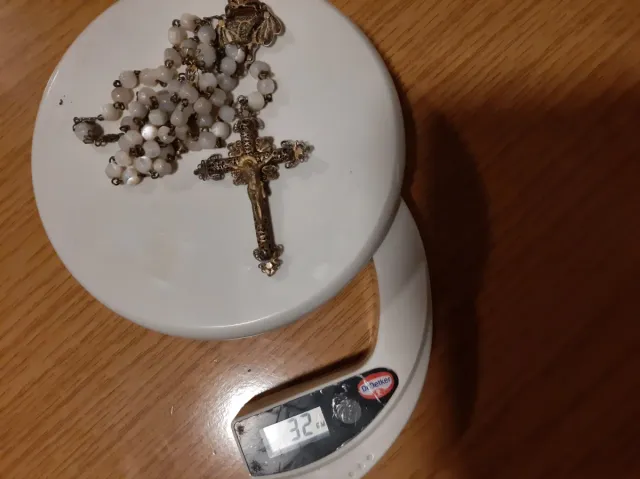 Rosario s. XIX con cruz de filigrana cordobesa