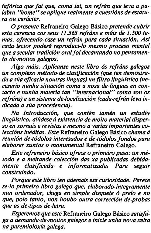 REFRANEIRO GALEGO. REFRANES. GALICIA.