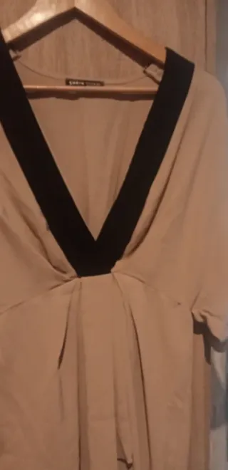 Blusa SHEIN Talla Única Beige y Negra
