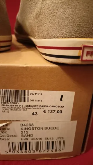 Scarpe Fred Perry Beige/Rosso