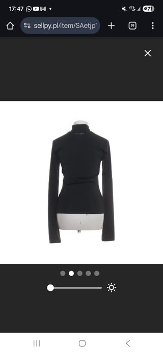 Mugler Top Negro Cut-out Cuello Alto
