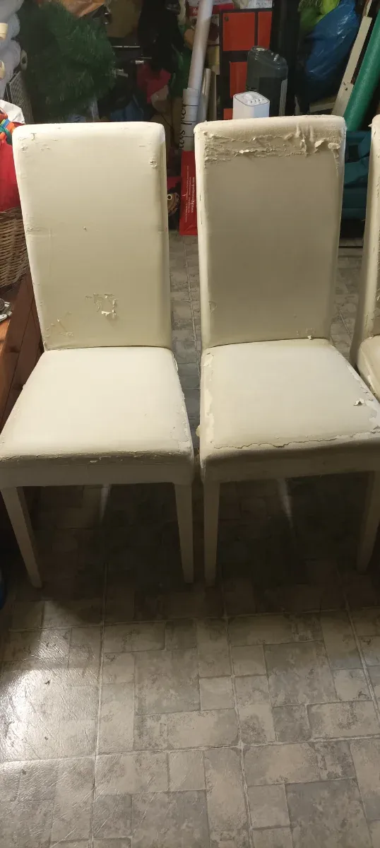 Sillas Beige Piel Sintética