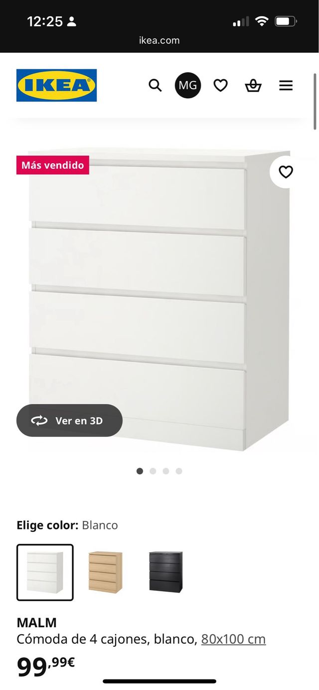 Cómoda Ikea MALM Blanca