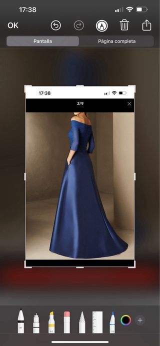 Vestido azul de fiesta elegante