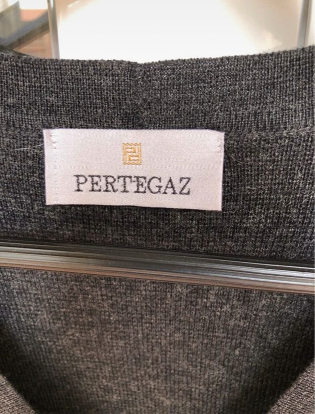 Chaleco de punto gris T 56