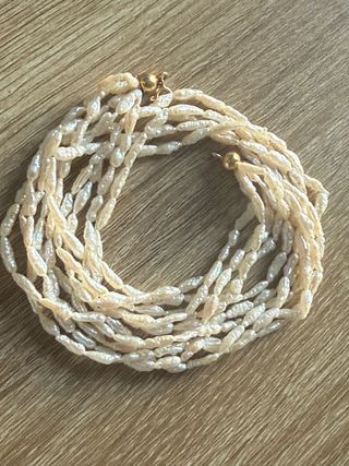 Collana 5 fili perle acqua dolce