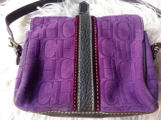 Bolso Carolina Herrera Morado y Negro