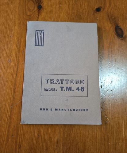 Libretto Uso e Manutenzione Trattore Fiat T.M. 48