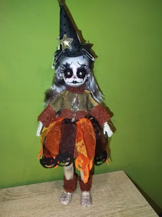 Muñeca Oscura Halloween Hecha a Mano