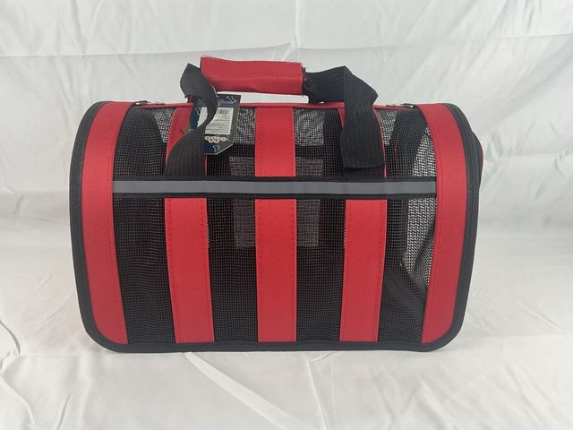 Bolso Transporte Mascotas Malla Rayas
