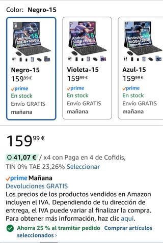 Tablet ZIOVO Android 15 10 30GB RAM+128GB
NUEVA